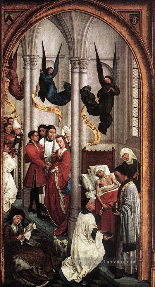 Les sept sacrements à droite Rogier van der Weyden Peintures à l'huile